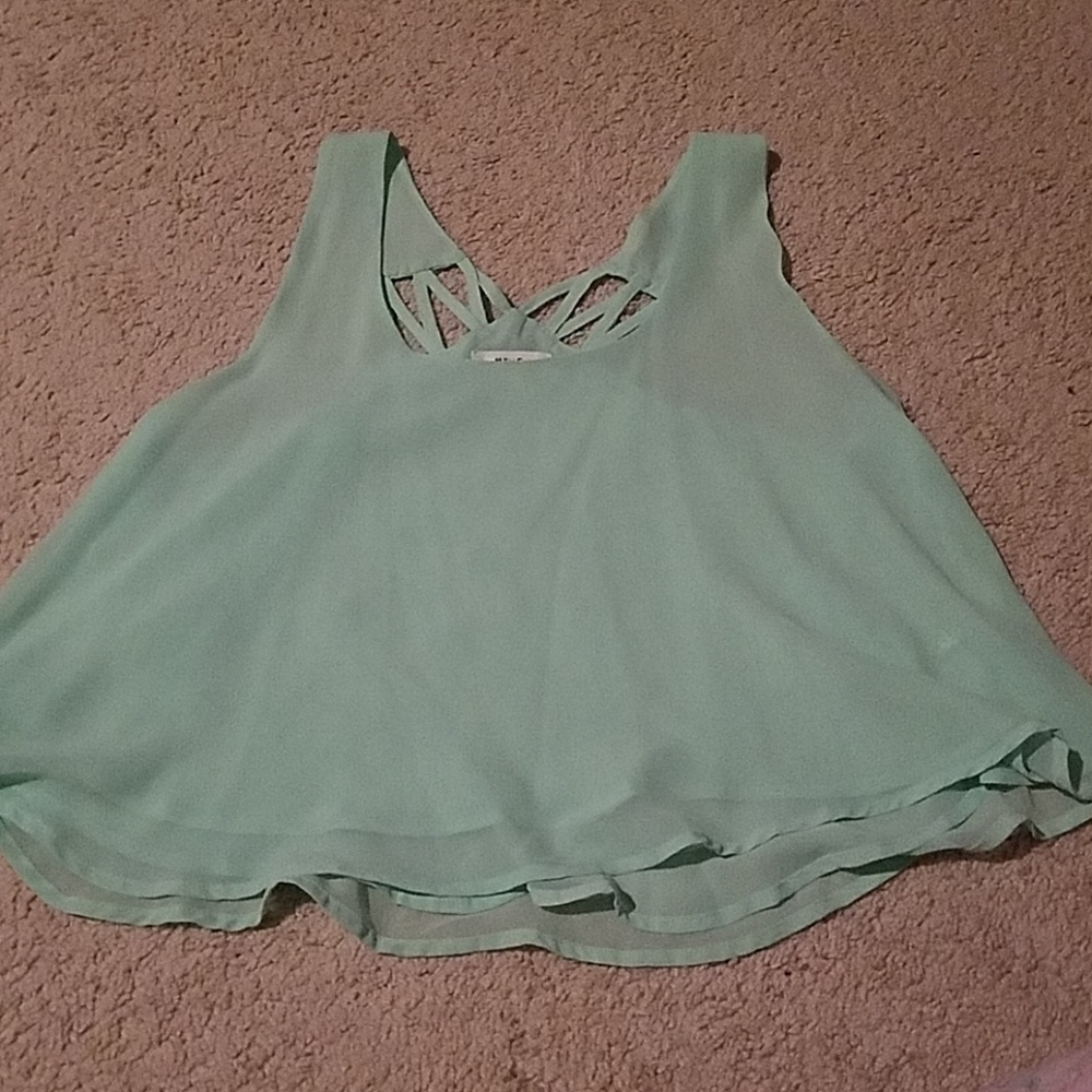 Teal Small crop top